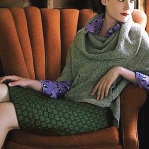 8 Anthro Maeve Green Polka Dot Skirt
